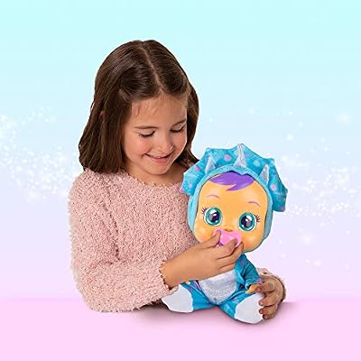 Cry Babies Fantasy Tina The Blue Dinosaur | Interactive Baby Doll Crying Real Tears with Dummy