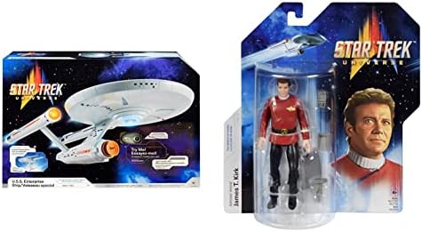Bandai USS Enterprise NCC-1701 Star Trek Model | 18'' Authentic Star Trek Enterprise Model With Lights, Sounds And Display Stand | Star Trek Gifts Starship Enterprise Model | Star Trek Toys