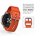 MoKo Band Compatible with Samsung Galaxy Watch 4,Watch 4 Classic/Galaxy Watch Active 2,Active/Galaxy Watch 41mm/vivoactive 3, [3-Pack] 20mm Silicone Replacement Sport Strap - Yellow&Orange&Pink