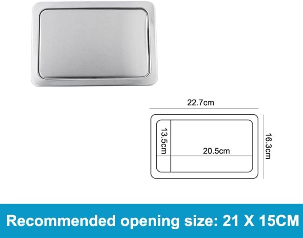 Trash can Recessed Counter Top Cover Trash Bin Built-in Flap Cover, Stainless Steel Kitchen Garbage Can Grommet Trash Can Lid, Waste Chute Lid Swing Trash Bin Lid (