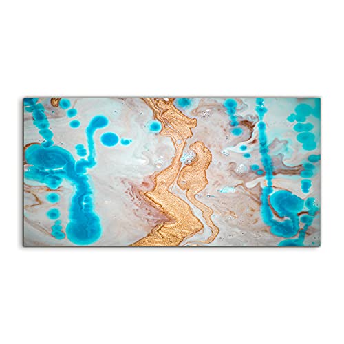 Tableau en verre acrylique haut de gamme 120x60 abstraction de marbre pour décoration chic