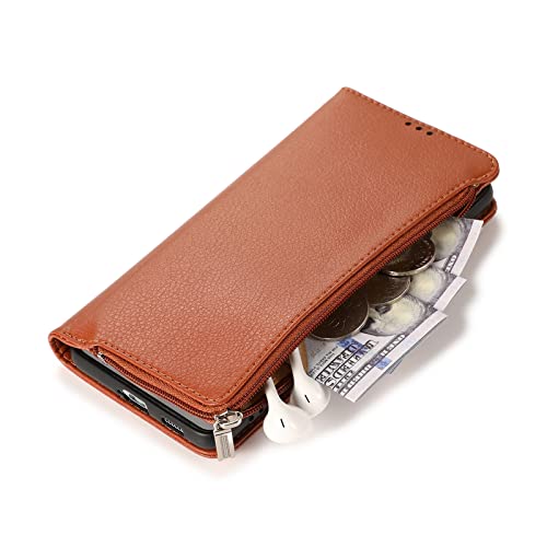 Capa carteira para Samsung Galaxy S21/S21 Plus/S21 Ultra, capa protetora flip de couro premium com a