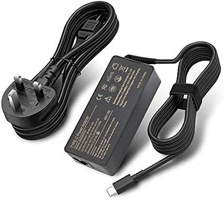 65W USB C Thinkpad Laptop Charger Power Adapter for Lenovo ThinkPad T14 T15 T480 T480s T490 T490s T580 T590 Chromebook C330 S330 100e 300e 500e Lenovo Yoga Type C Power Supply