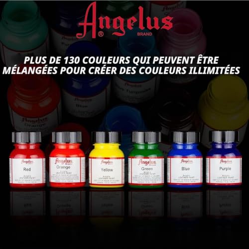 Angelus Brand Peinture acrylique pour le cuir Blanc 29,6 ml - Beige - beige, 1 Ounce – vue 4