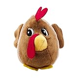 Fattiez Round Squeaky Plush Dog Toy by Outward Hound, X-Small, Chicken