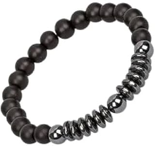 Matte stainless steel bracelets with beaded metal magnetic bracelets