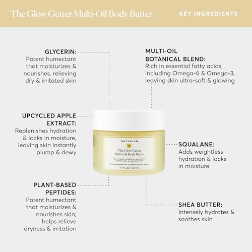 Naturium The Glow Getter Whipped Multi-Oil Body Butter, Firming Cream & Body Moisturizer With Shea Butter thumb #3