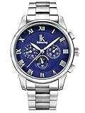 Die Herren Armbanduhr ist ein hochmodernes Accessoire für Männer. Das Uhrenmetallarmband kann mit Uhrenwerkzeug leicht verstellt werden.