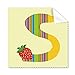 S Alphabet Strawberry Fruit Cute Pattern Cleaning Cloth Phone Screen Glasses Cleaner 5pcs
