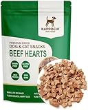 KAPPOCHI Freeze-Dried Beef Hearts Dog Treats, 1.76oz(50.0g), 100% Single Ingredient, High Protein Training Treats, Natural & Raw, No Additives, Grain Free, Gluten Free