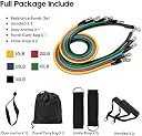 DEZNA Exercise Bands Resistance Bands Set for Workingout Door Fitness Gym Resistance Bands Kit for Men Women Stretching Rubber Bands (11PCS) gallery image