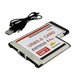 Whisverse 54 Mm Karte USB 3.0 PCMCIA 2 Ports ÜBertragung Rate Bis zu 5 Gbit/S 480/1,5/12 Mbit/S Karte Adapter für Laptop