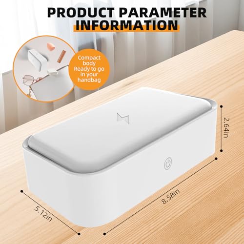 Ayaprak Limpador ultrassônico de joias, limpador ultrassônico profissional com UVC e 10W, máquina de