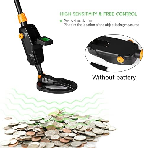 Metal Detector for Kids , High Sensitivity Pinpoint Detector with LCD Display Adjustable, Waterproof, Search Coil for Professionals and Beginners, Gold Silver Ring Jewelry Coin Metal Detector