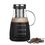 Beowanzk 960ml Iced Coffee Maker, cold brew coffee maker, Coffee Machine, Portable Travel Camping Coffee Machines with Stainless Steel Percolator