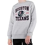 Junk Food Clothing x NFL - Houston Texans - Team Helmet - Kids Crewneck Fleece Sweatshirt for Boys and Girls - Size Small