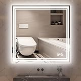 26“ x 26” LED Mirror for Bathroom Front and Backlit...