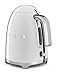 Smeg KLF01SSUS 50's Retro Style Aesthetic Electric Kettle, Stainless Steel