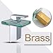 ROVOGO Waterfall Bathroom Sink Faucet, Led Faucet Lights Color Changing, Single Hole Single Handle, Brass, Chrome