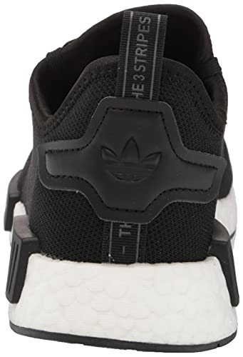 adidas Originals unisex child Nmd_r1 Skate Shoe, Black/Black/White, 5.5 Toddler US3