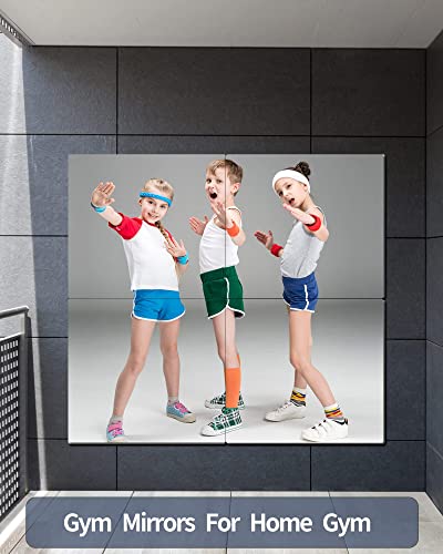 Classroom Mirror Stick on Small Mirror for Wall Decor Plastic Non Glass Sticky Kids Safety Toddler Mirrors 4 Pack 15.7”X15.7” Shatterproof Acrylic Mirrors Tiles for Bedroom Adhesive Mirror's - Image 6