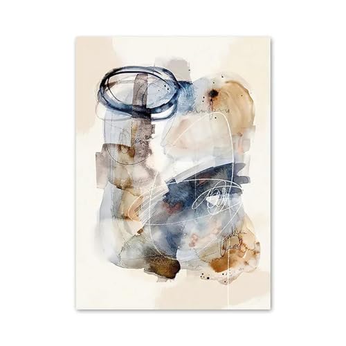 Affiches Murales Minimalistes Abstraites Sans Cadre Motif Lignes Géométriques