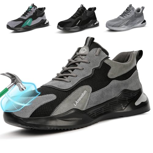 Image of LAoutun Steel Toe Shoes for Men Women Safety Work Shoes Indestructible Steel Toe Sneakers Lightweight Work Shoes Toe Shoes