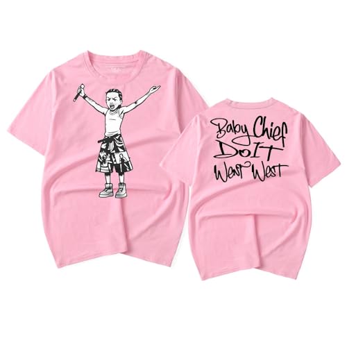 Photo de YIZZZFA BabyChiefDoit T-Shirt Manches Courtes Unisexe À Courtes Respirant, Été Décontracté Polyesterd,Rose,S