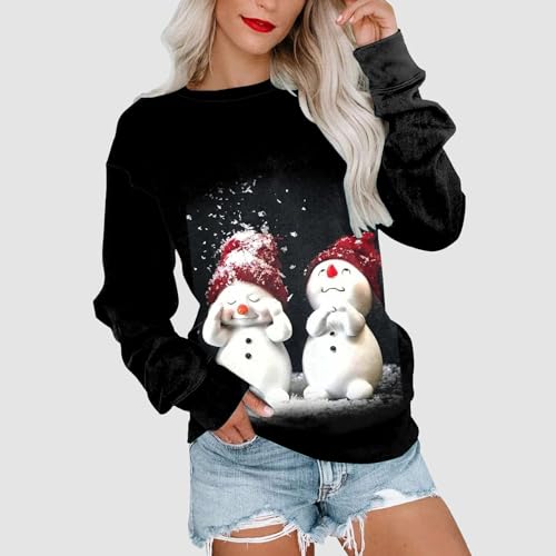 Sweat Noël femme pull ample blanc à offrir pour les fêtes - 2