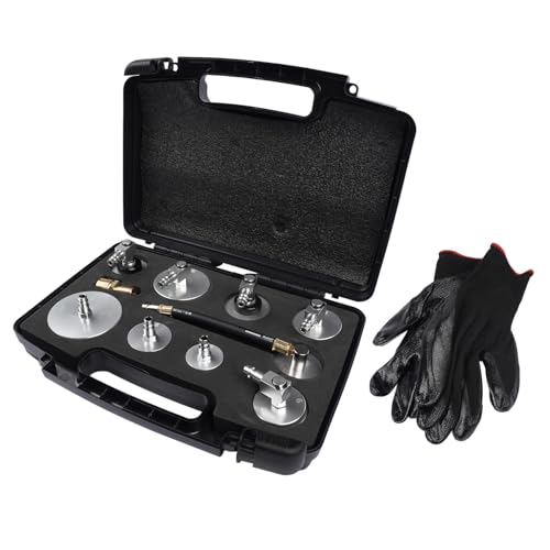 Hopzty 10-częściowy zestaw adapterów do odpowietrzania hamulców, adapter z wymiennym adapterem i adapterem kątowym 90° do urządzenia do wymiany płynu hamulcowego do większości pojazdów