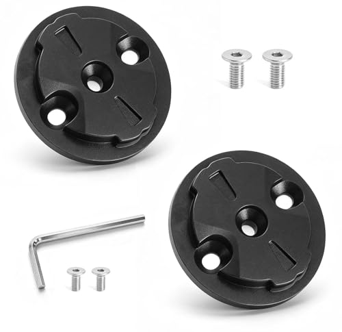 SLIAXINT 2 Piezas Soporte para Ordenador de Bicicleta con Llave Allen, Adaptador de Repuesto Compatible con Soportes Garmin, Placa Adaptadora con Distancia Entre Orificios de 22 mm para MTB