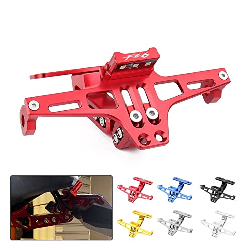 Support de Plaque d'Immatriculation CNC FZ6 Finition Or Anodisé