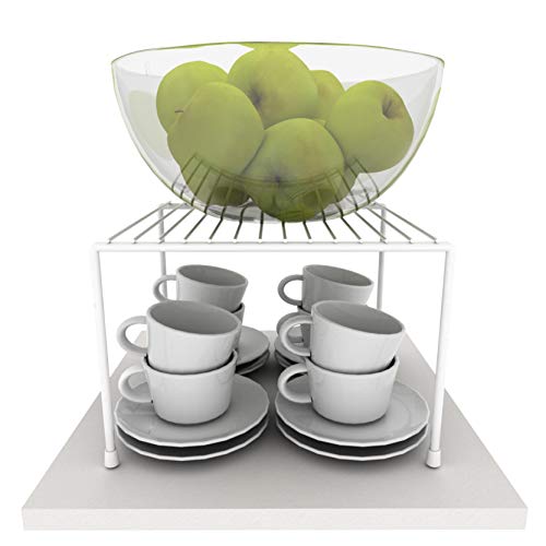 Kit Organizador para Cozinha Armário Prateleira Aramado Armazenamento Xícaras Porta Pratos Cesto 7 U