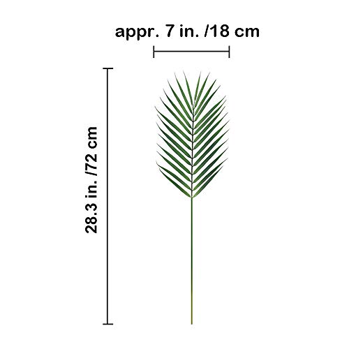 Supla 8 Pcs Artificial Areca Palm Leaves Stems Faux Palm Leaf Greenery Tropical Palm Tree Leaves Plants Faux Monstera Leaves for Palm Sunday Floral Arrangement