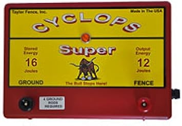 Cyclops Super Battery - 12 Joule Fence Charger - Battery 12V Powered
