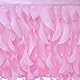 rismart Mehrschichtig Tüll Tischrock Tutu Tischbekleidung zum Geburtstag Hochzeit Parteien Rosa,77 H x L 187 cm