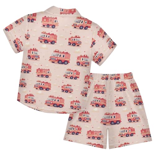 Image of Boccsty Red Strawberry Boy Summer Shorts Sets Hawaiian Toddler Boys T-Shirt & Pants 2 Pcs 3T-10T