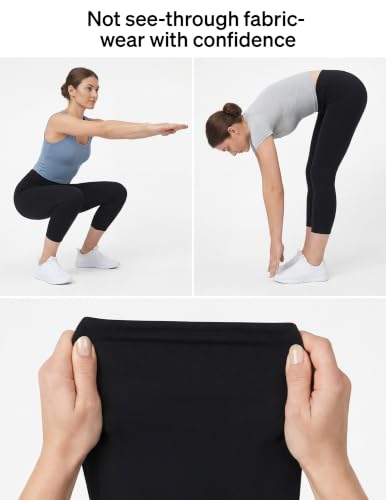 Hue Wide Waistband Cotton Capri Leggings — view 6