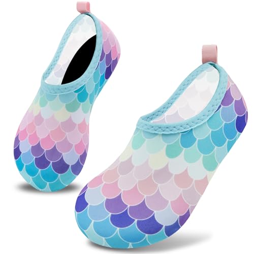 Image of VIFUUR Kids Water Shoes Girls Boys Quick Dry Aqua Socks for Beach Swim Outdoor Sports