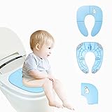 Almohadillas antideslizantes de 6 piezas: nuestro asiento para orinal Use 6 almohadillas antideslizantes más grandes para evitar que el asiento se deslice o se mueva, ofrezca comodidad y seguridad a los niños, lo que aumenta la fricción entre la cubierta del inodoro y el asiento de entrenamiento para ir al baño, asegúrese de que sus bebés se sienten seguros en el inodoro.