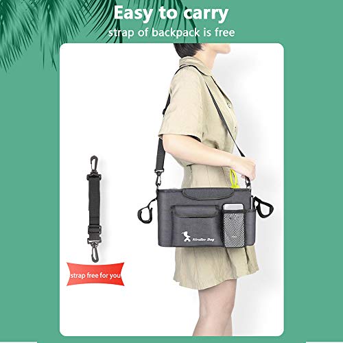 Henniu Bolsa organizadora de carrinho universal Bolsa de armazenamento de carrinho com alça de ombro