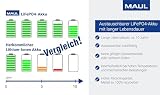 MAUL Akku Tischleuchte MAULnina | Tischlampe kabellos mit langlebigem Akku | Tischlampe aufladbar bis zu 10h Beleuchtung | Lampe dimmbar für Schreibtisch, Nachttisch & Outdoor | Schwarz