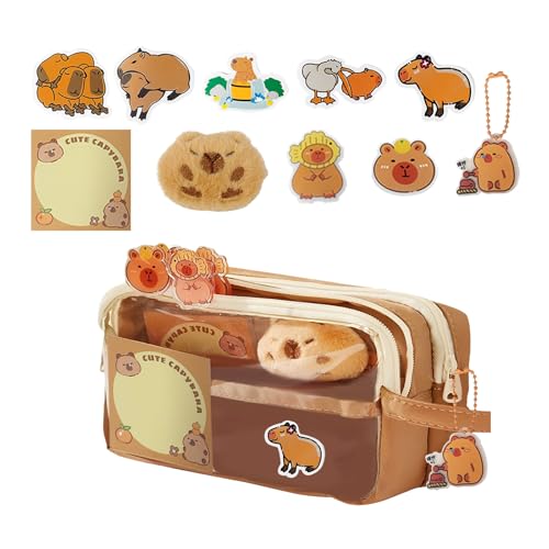SUNZWO Capybara Pencil Case with Stationery Set - Non-Toxic 