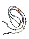 Photo Gallery suneast - catenina per occhiali con perline e fiore, in metallo, antiscivolo, per occhiali da sole, occhiali da vista, lunghezza 70 cm, multicolore Photo Gallery suneast - catenina per occhiali con perline e fiore, in metallo, antiscivolo, per occhiali da sole, occhiali da vista, lunghezza 70 cm, multicolore