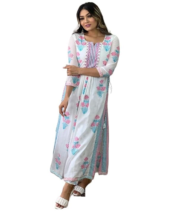- Women Kurta with Pant | Material: Rayon