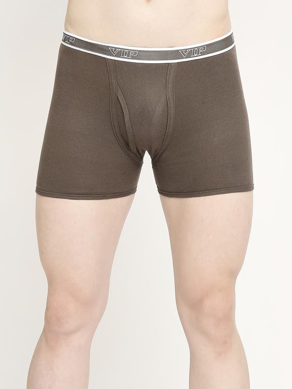 Image of VIP Advanta 100% Ribbed Cotton Fabric Trunk Combo Set for Mens with Covered Elastic Waistband