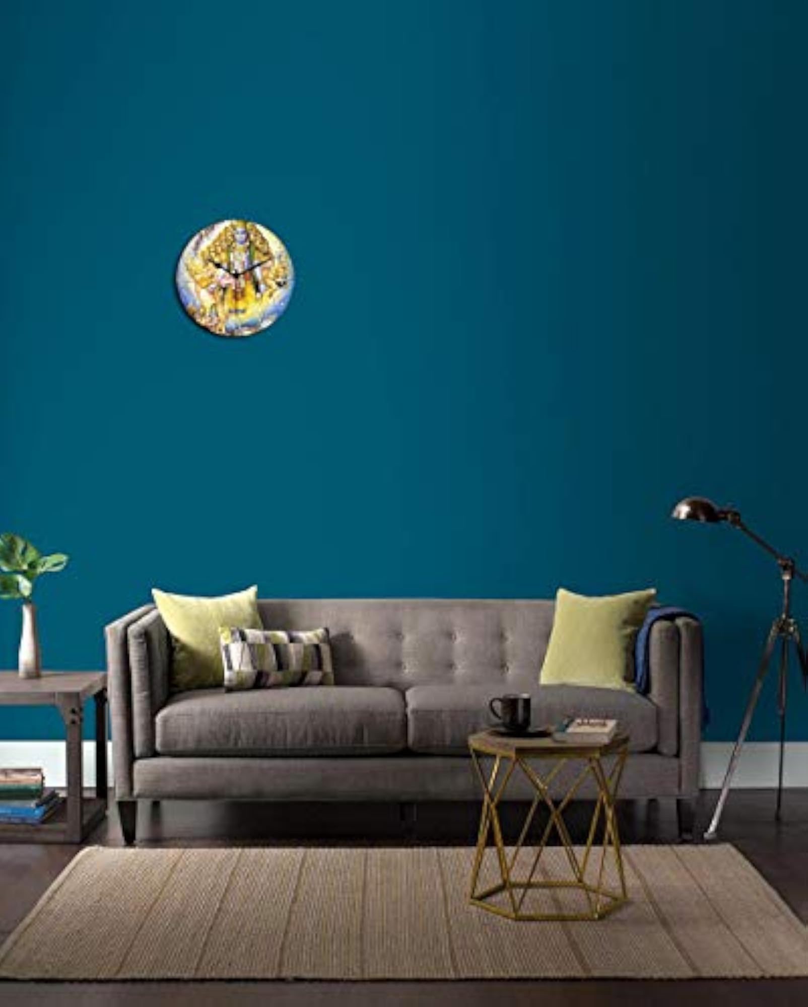 Printed Designer Wall Clock, Multicolor