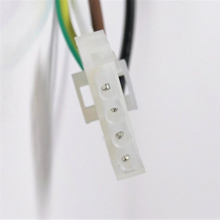 Close-up of the wiring harness connector for the ice maker