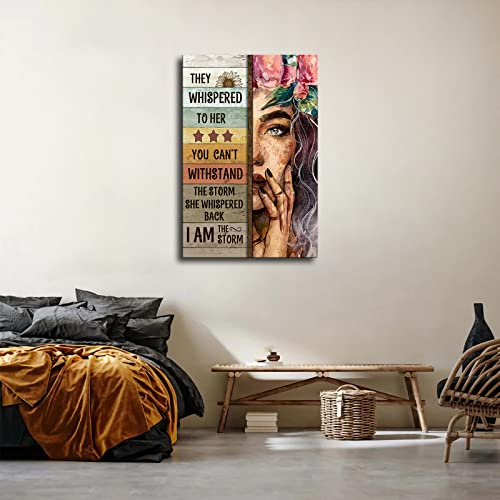 They Whisper To Her Can't Stand The Storm Inspirational Quotes Wall Art Aboriginal Girl Poster Hd Print Living Room Home Bedroom Hallway Decor Pictures Wbj7 (8×12Inch-No Framed) #TOP1