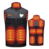 🔥🔥🔥【Confortable et durable】 : le gilet chauffant est fabriqué à partir de la dernière fibre de carbone ultra fine pour fournir de la chaleur au cœur de votre corps，ce qui est très efficace et sûr, et peut être chauffé rapidement en seulement 2 minute.